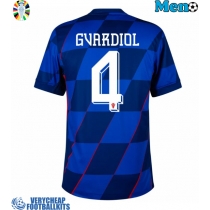 Croatia Josko Gvardiol #4 Replica Away Shirt Euro 2024 Short Sleeve